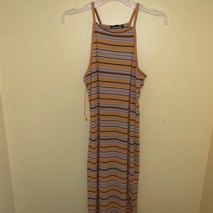 FASHION NOVA Long Yellow with Stripes Dress